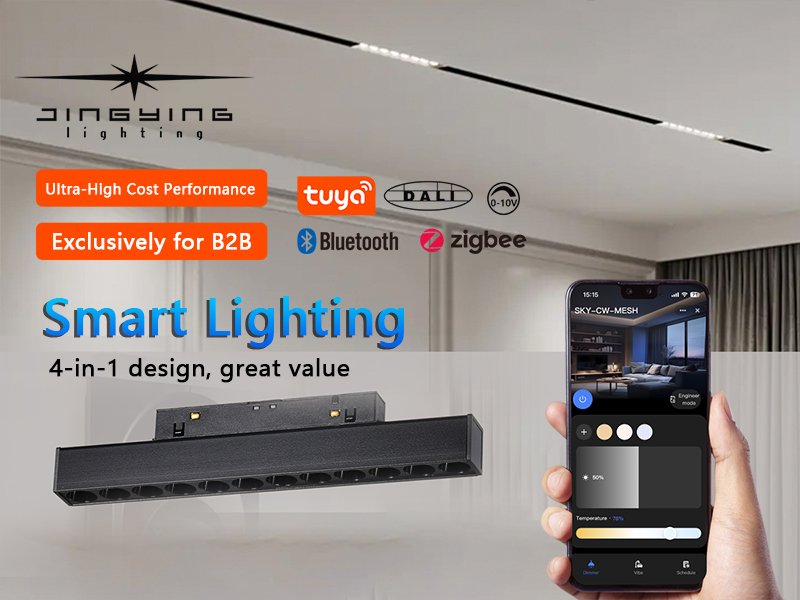 2.0 CCT Smart Dimmable Magnetic Track Grille Light Track Lighting Factory